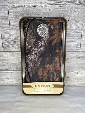 Louisiana Ragin Cajuns Genuine LEATHER Camouflage WALLET NCAA Logo NWT